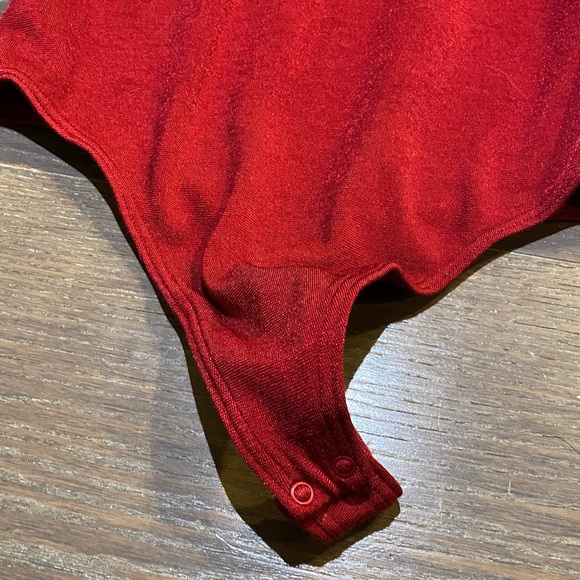 Red Wolford Women's Colorado Turtleneck Thong Bodysuit - Size Small - Picture 2 of 5